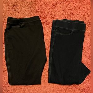 2 pairs women’s blue jeggings, size XXL and 2X